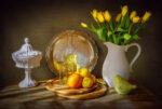 Tulips, Fruit and Wine by S. Littau