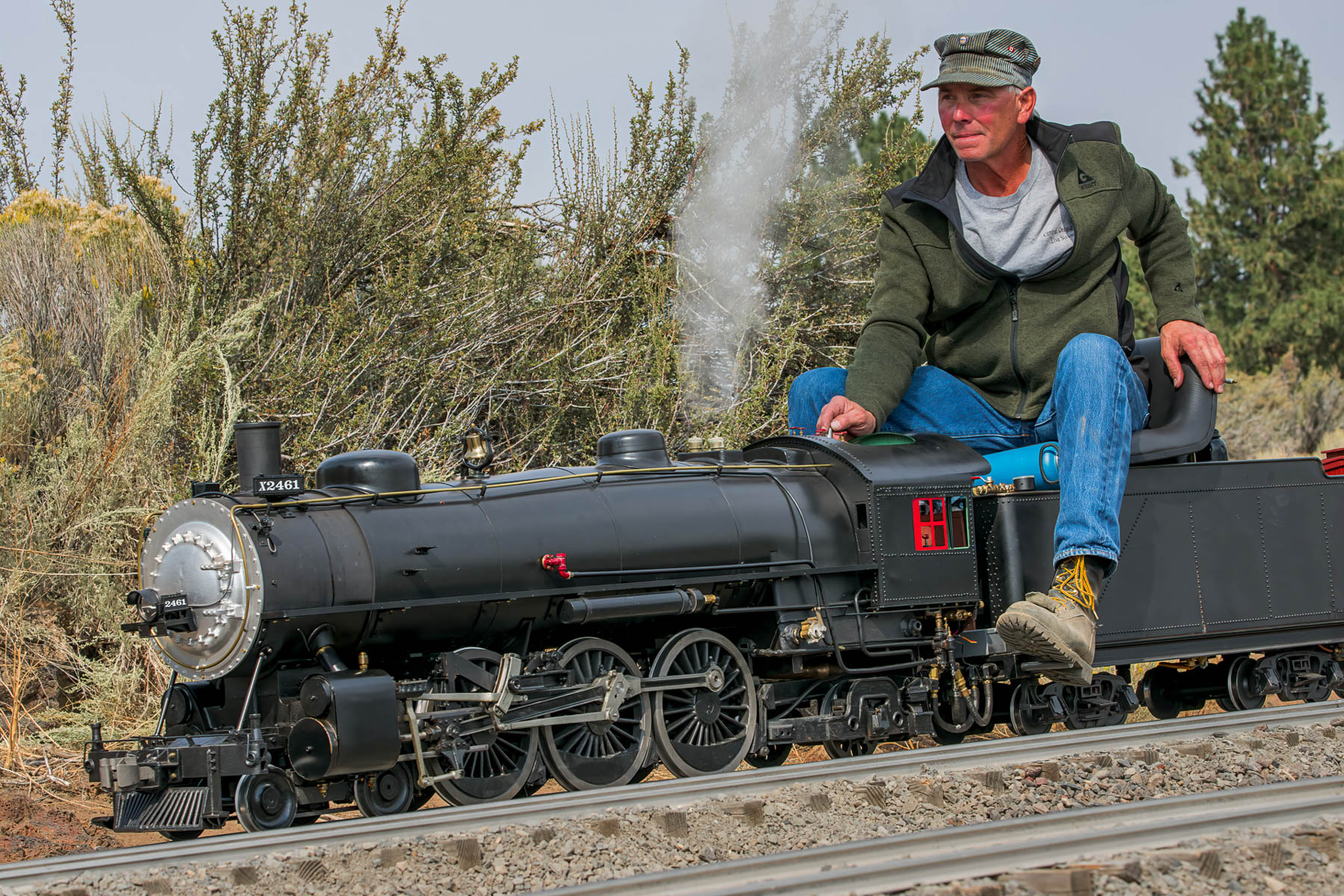 Engineer at the Eastern Cascades Model Railroad Club by Dan Schafer