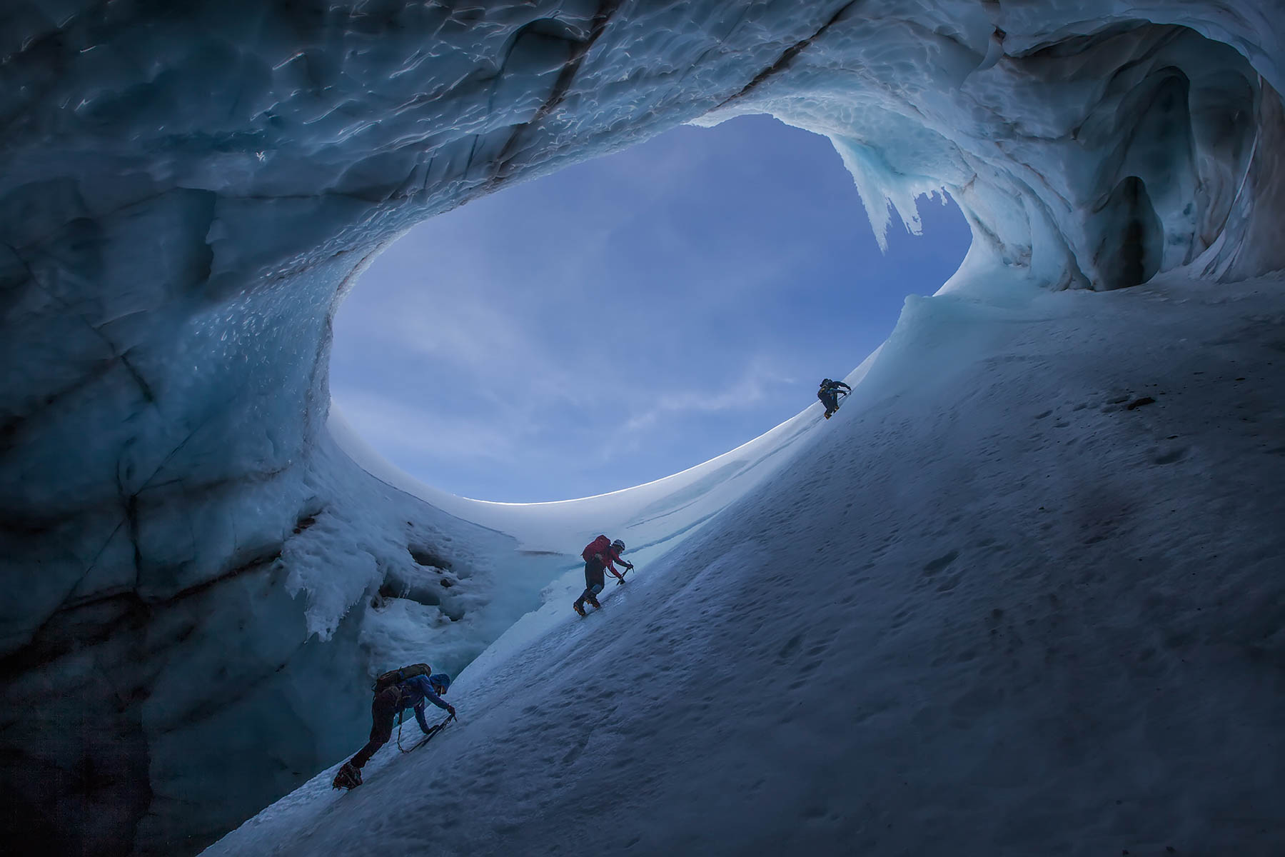 Ascending a Moulin by Brent McGregor