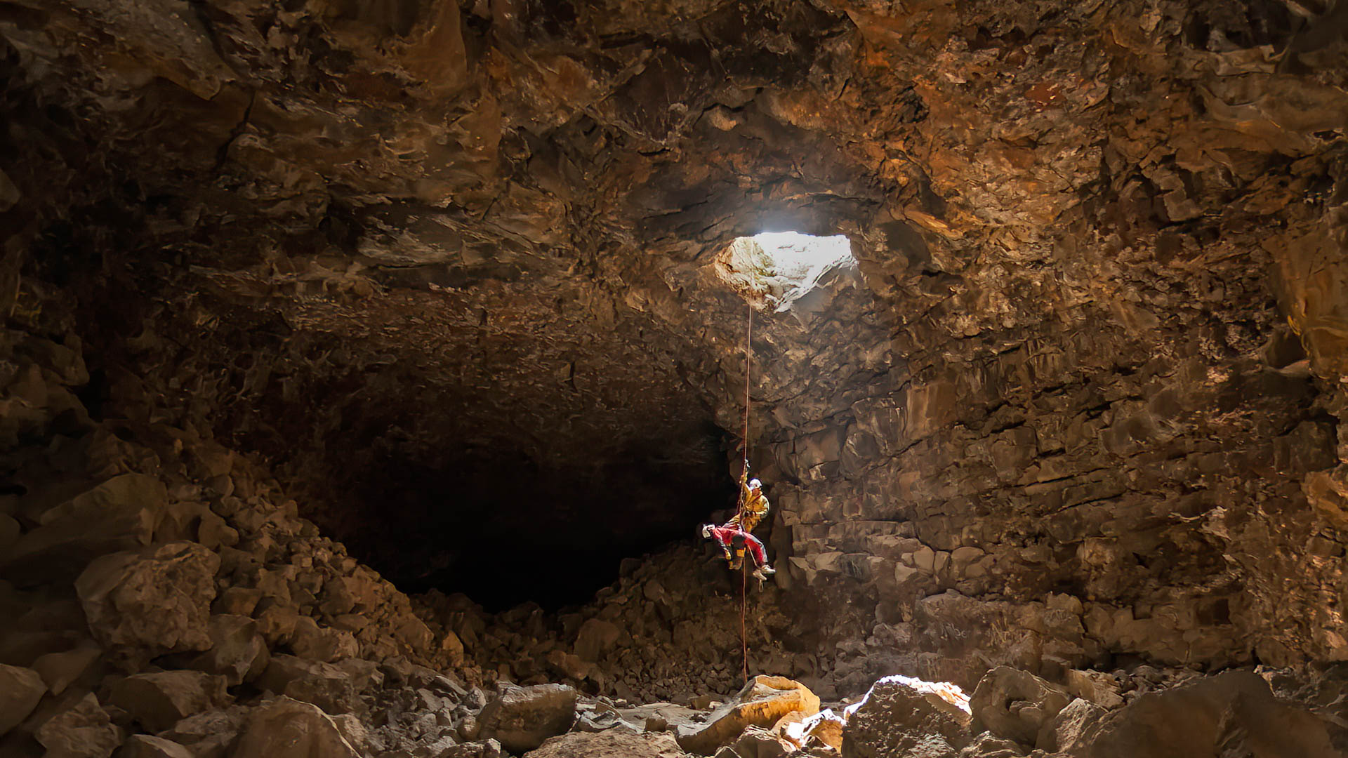 Mock Rescue in Wind Cave by Brent McGregor